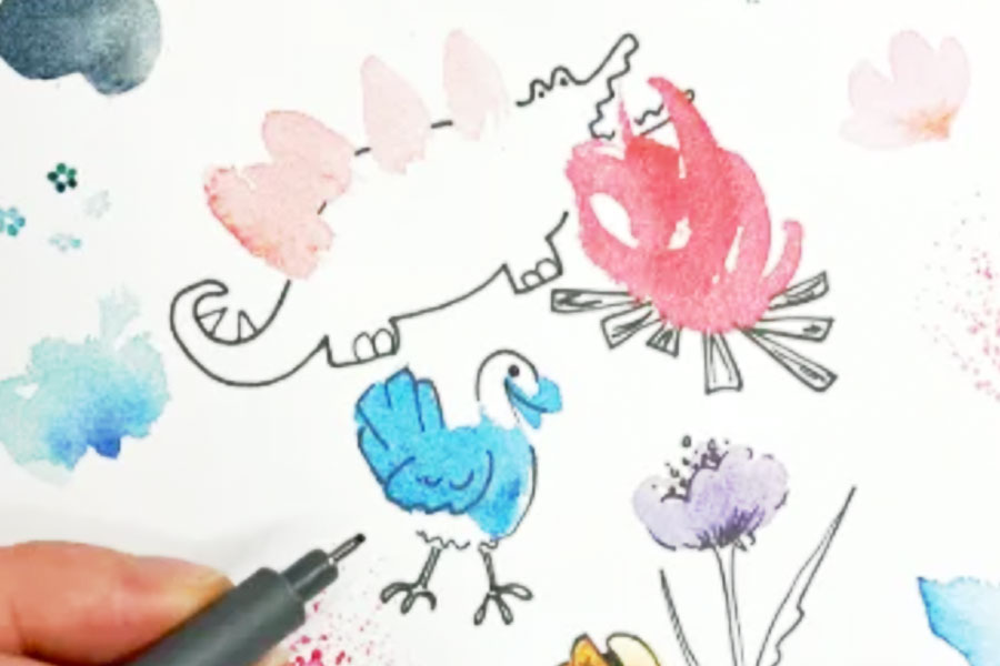 Reverse Coloring/Drawing